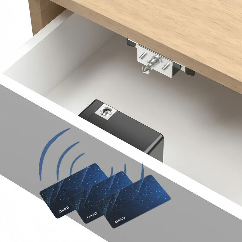 [NUNCA USADO] Cerradura electrónica para armario INHHUB DIY oculta para armario de madera, cajón, armario, pestillo de bloqueo, con 3 tarjetas