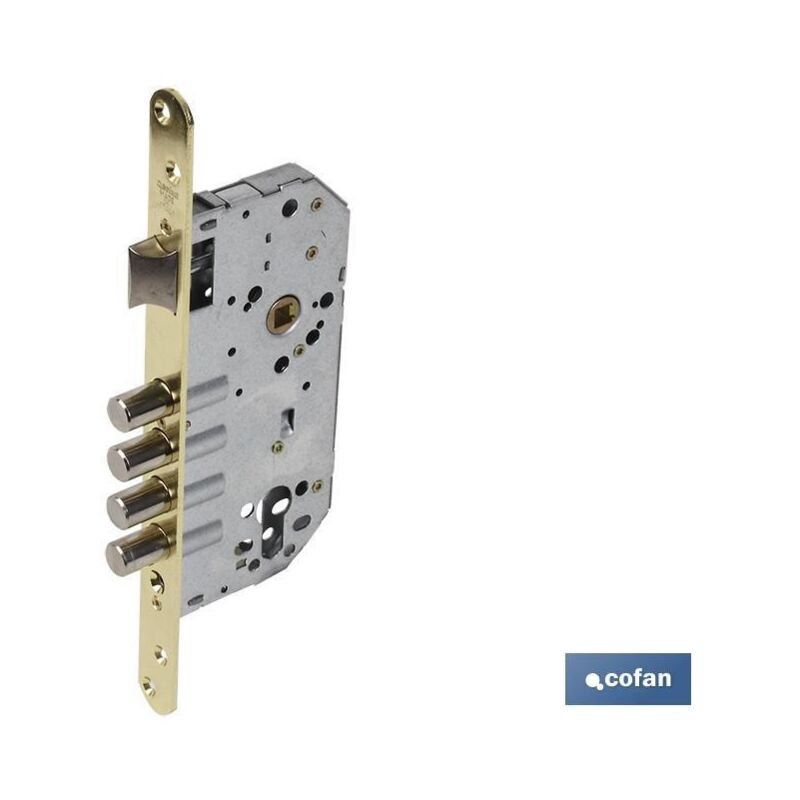 

Otros - Cerradura embutir 4 b-cuadradamascerradero d85 e50 latón pmadera