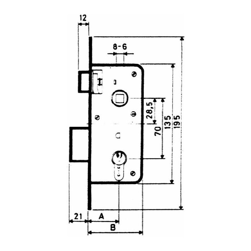 

MCM - Cerradura Embutir F/ Laton 40 Mm