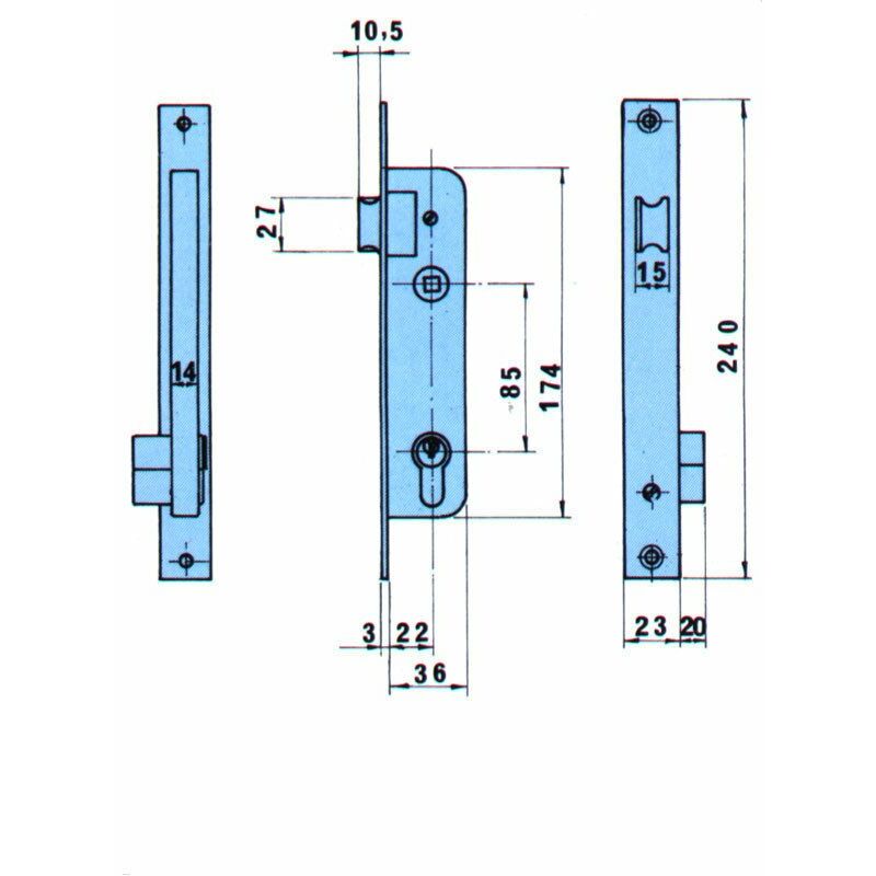 

Cerradura Embutir Metalica 25