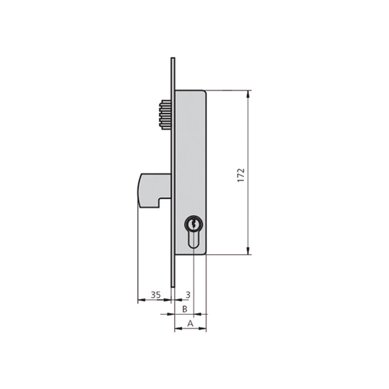 

Cerradura embutir acero inox 1990V-20/6 AI - CVL