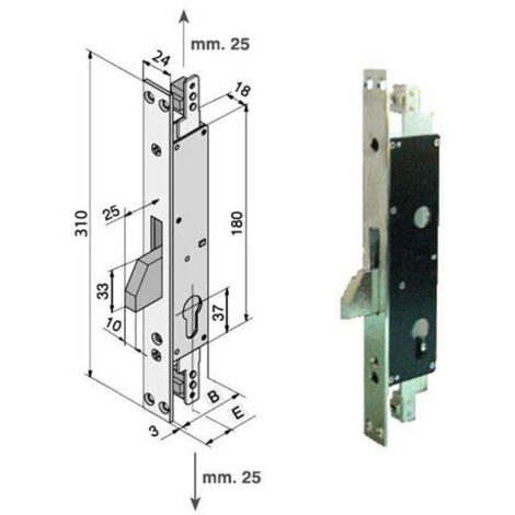 Cerradura Inf.Ferro 080.25.01.0 Welka