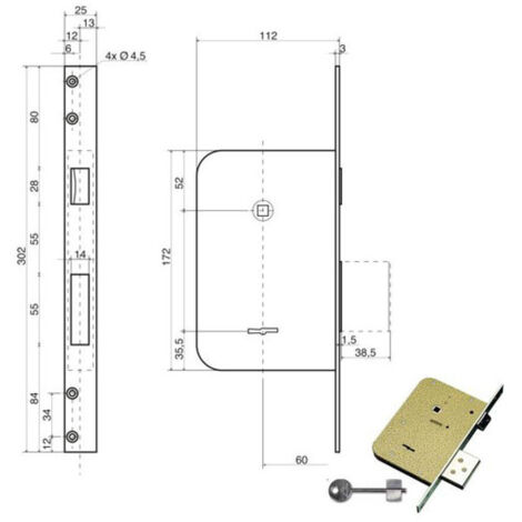 Cerradura Infilare Dm 5000 Cr
