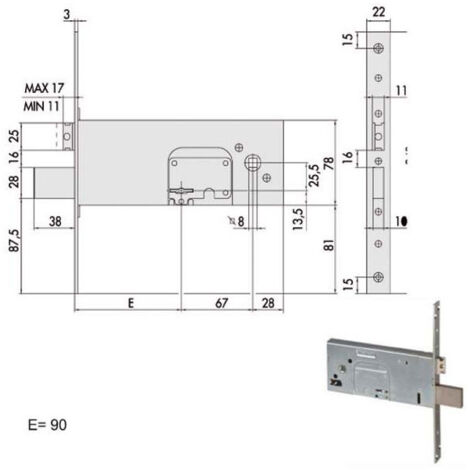 Cerradura Infilare Fasce All 57352-90-0 Cisa