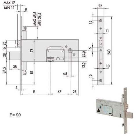 Cerradura Infilare Fasce All 57357-90-0 Cisa