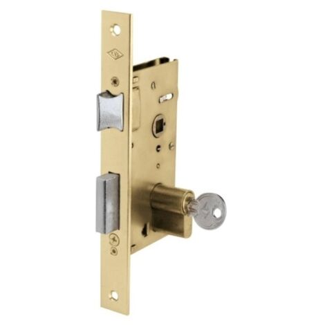 Cerradura Madera Embutir  22X50Mm 1960A70/2 Laton Sin Palanca Cvl