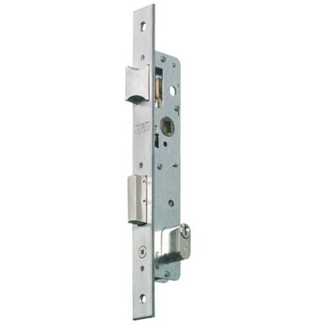 Cerradura MCM embutir metálica 1550-1411 acero inoxidable cilindro oval 26x15