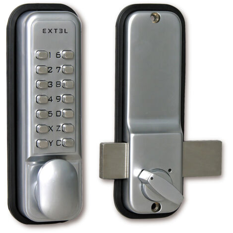 Cerradura mecánica para puerta interior 35 - 60 mm - apertura derecha o izquierda - Extel - 109057