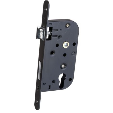 Cerradura Monopunto Embutida Negra Eje 50 mm Grosor 14 mm cuadrado de 7 mm