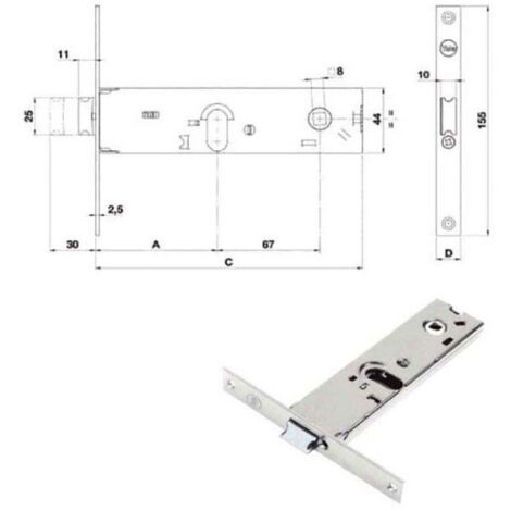Cerradura para deslizar bandas All Y87002-80-0 Yale