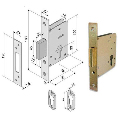Cerradura para madera Inf. 020.40.00.0 Welka