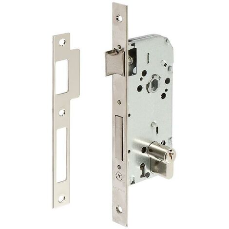 cerradura para madera tesa 130/48c/hn ent-40mm, dist-70, crecto, niquelada
