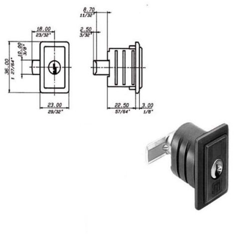 Cerradura para muebles Push 2324 Meroni