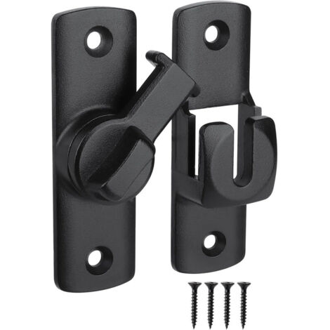 Cerradura para puerta corredera de 90/180 grados con tornillos, apta para puertas correderas tipo granero, cocinas, ventanas, jardines y baños.