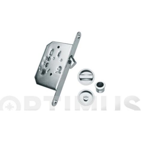 Cerradura Para Puerta Corredera Micel 35mm Lp Plateado