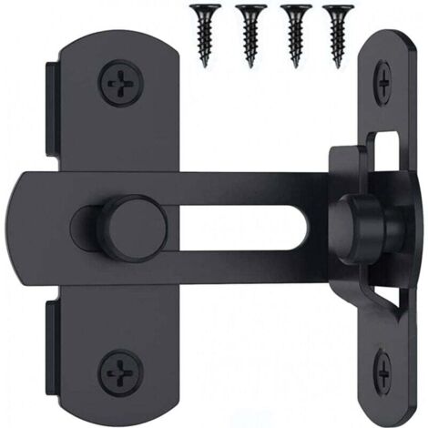 Cerradura para puerta corredera - negra - cerradura de puerta - 90° - cerradura para puerta corredera plegable - perno de bloqueo