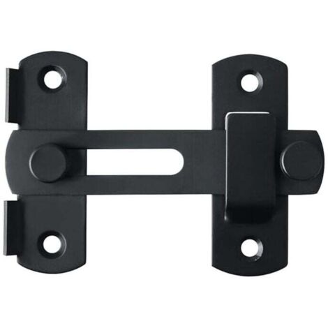 Cerradura para puerta corrediza, cerradura para persiana, pestillo de puerta con tornillos para puerta, ventana, armario y jardín, acero inoxidable, acabado negro mate