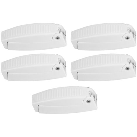 Cerradura para puerta de autocaravana - 5 piezas, ABS blanco - para autocaravana, caravana o caravana