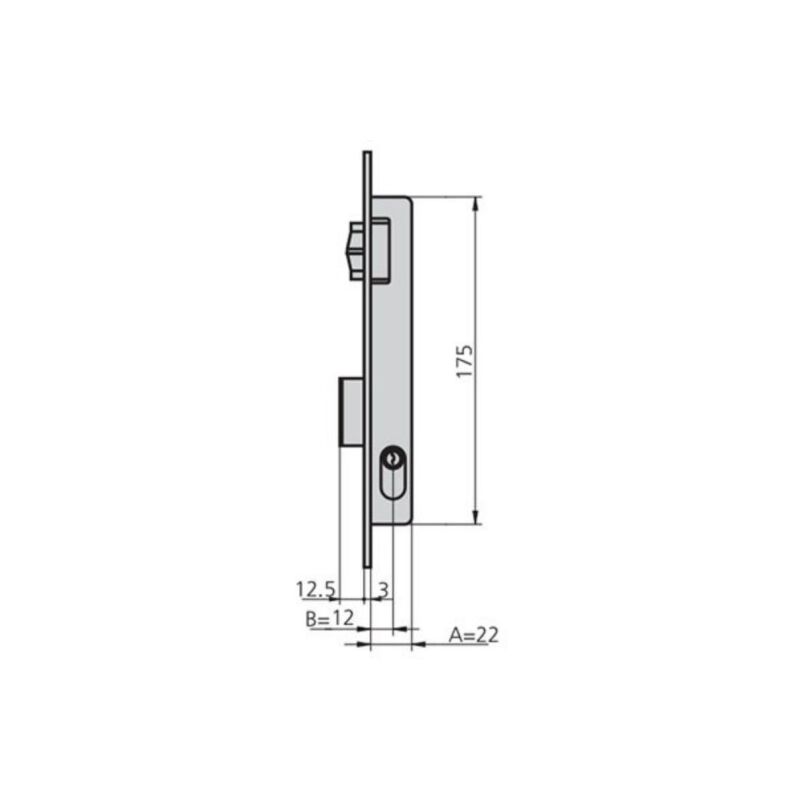 

Cerradura Met.emb. 22x12mm 1963v/0 Niq Rod/pal - CVL