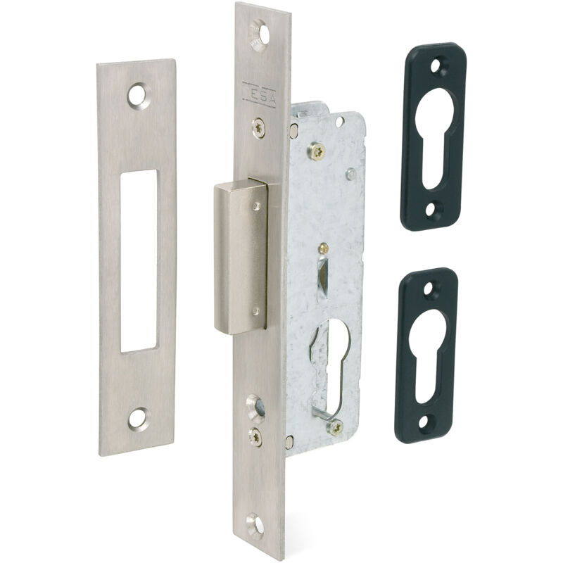 Cerradura Metalica Embutir 22X25Mm 221125Ai Inox Palanca Deslizante Tesa