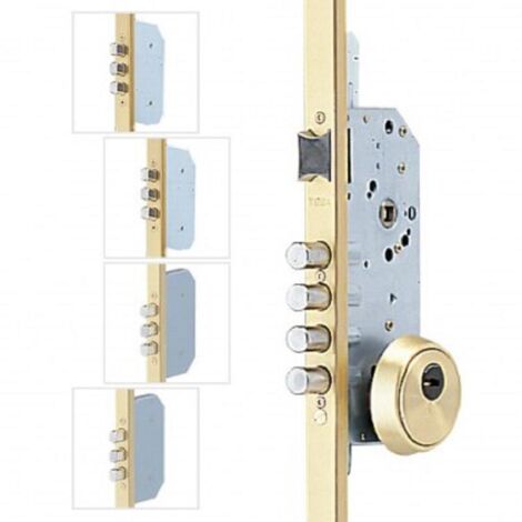 cerradura seg.tesa 5p tlbf5scle oro entrada 50mm cerradero 40mm s/cilindro