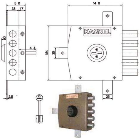 Cerradura Sic.Quíntuple Derecha Dm 1501 Kassel