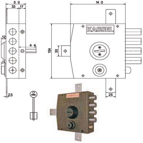 Cerradura Sic.Quíntuple Izquierda Dm 1552 Kassel