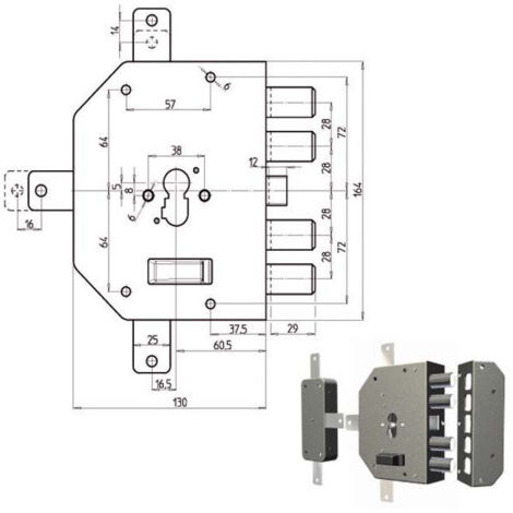 Cerradura Sic.Quíntuple Sx Cil. 2350Pen Cr
