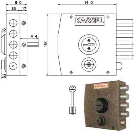 Cerradura Sic.Semplice Dx Dm 1151 Kassel