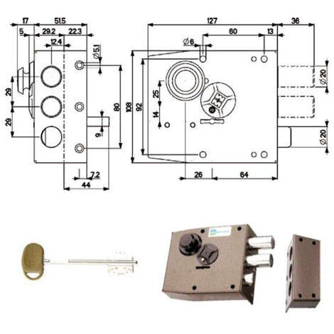 Cerradura Sic.Semplice Dx Dm 20511 Mottura