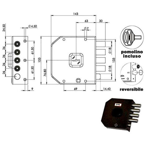 Cerradura Sic.Semplice Sx Dm A412 Moia