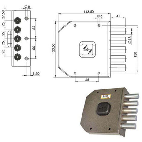 Cerradura Sic.Semplice Sx Dm G411 Moia