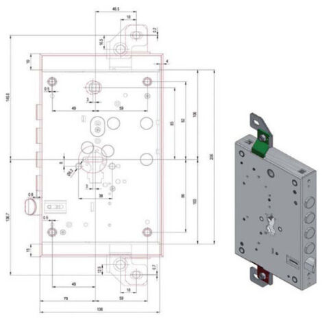 Cerradura Sic.Triple Dx Cil.1940Cer/73/28 Potente