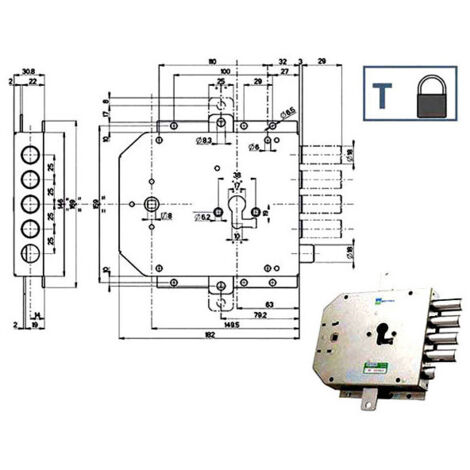 Cerradura Eléctrica Para Cilindro De Apertura Interior Con Tapa De Proteccion Y Boton Cisa Art 11731 Mano Izquierda Entrada 50 Mm 91413642