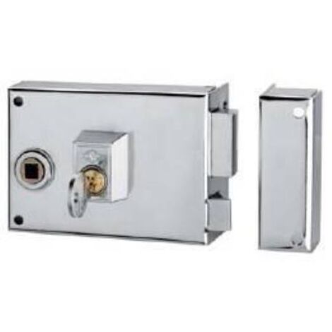 Cerradura Sobreponer 120X60Mm 125Br12I/0 Niquel Picaporte/Palanca Izquierda Cvl