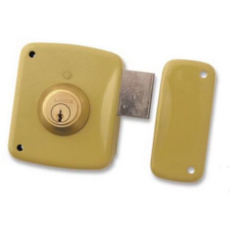Cerradura Sobreponer 120X60Mm 5124Ahe12I Hierro Esmaltado Palanca Izquierda Lince