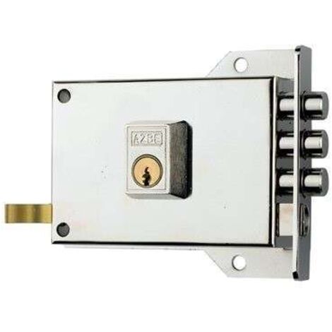 Cerradura Sobreponer 120X60Mm 7Dhn Hierro Niquelado Picaporte/Palanca Derecha Yale