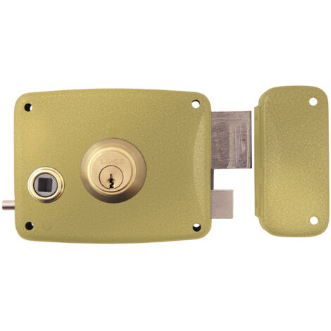 Cerradura Sobreponer 80X42Mm 5124Ahe08D Hierro Esmaltado Palanca Derecha Lince