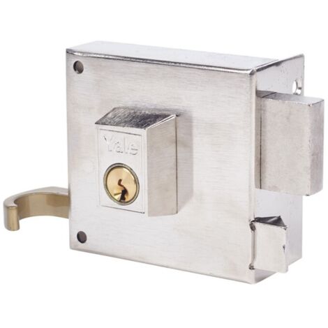 Cerradura Sobreponer 80X48Mm 12580Dhn Hierro Niquelado Picaporte/Palanca Derecha Yale