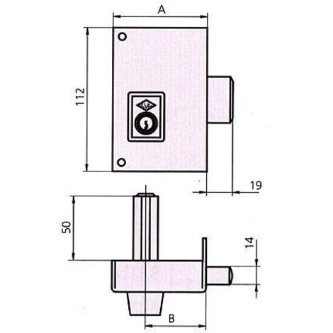 Cerradura sobreponer CVL 56C 70 derecha HE PF