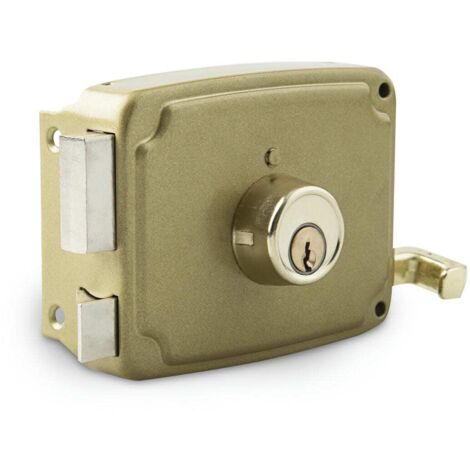 CERRADURA SOBREPONER DORADA HANDLOCK DERECHA 120MM
