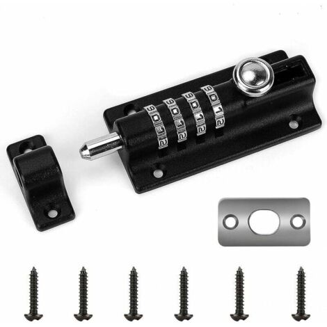 Cerradura Yideng para puertas de 4 ruedas, impermeable, sin llave, con tornillos unidireccionales, alta seguridad para cobertizos/graneros.