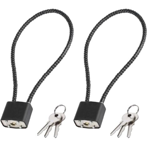 Cerraduras con llave, candado de cable de 2 piezas con llave, candado largo de alta resistencia, candado para casillero, candados de acero, candado de cable flexible