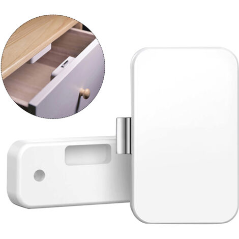 Cerraduras inteligentes para cajones ANTRI-Thèf APP BT con bloqueo de seguridad infantil, apertura sin llave, ABS+PC blanco [2 pilas AAA]