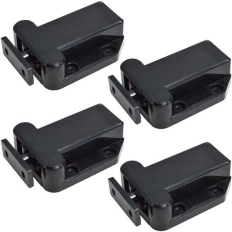 Cerraduras para puertas de armarios KZQ, pestillos para armarios, cerraduras para armarios, cerradura para muebles (negra), 6,85 x 4,3 x 1,7 cm