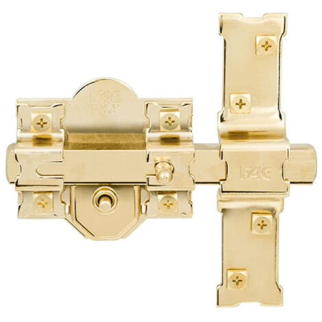 Cerrojo 201r/80 boton/llave bomb. Redondo dorado fac