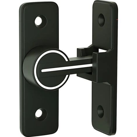 Cerrojo con cerradura de seguridad iluminada, fabricado en robusta aleación de zinc, antirrobo, apto para puertas de madera y metal, con posicionamiento a 90°, no requiere taladrar.