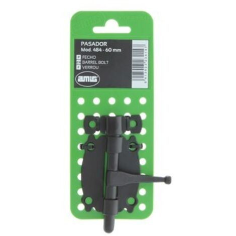 CERROJO PASADOR MOD.484-60 DE PASO 60X40-NEGRO - 23414