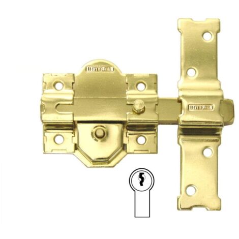 Cerrojo sobr. 86mm 31 dorado dor bombillo 50mm cadena reten.