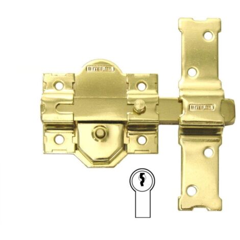 Cerrojo sobr. 86mm 31 dorado dor bombillo 50mm cadena reten.